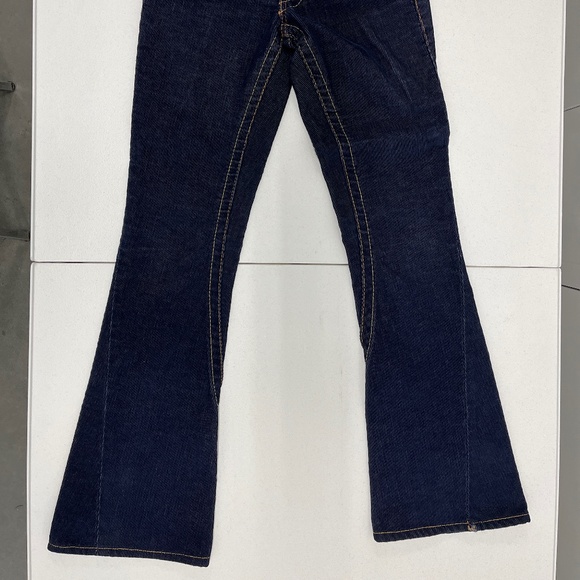 Pre-owned True Religion Women's 24 Navy Corduroy Joey Flare Pants Flap Pockets - Picture 3 of 15